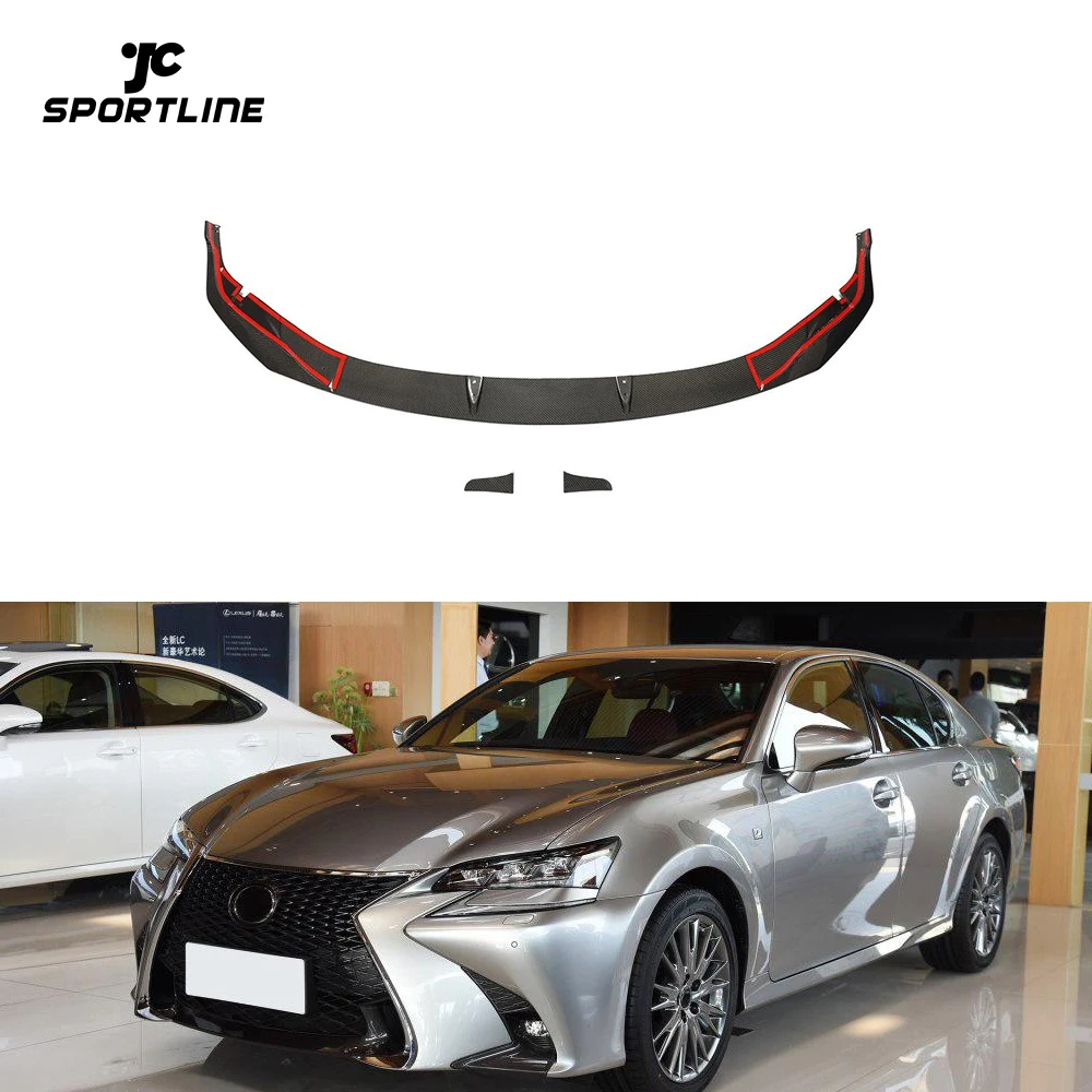 Carbon Fiber Gs F Sport Front Bumper Lip For Lexus Gs300 Gs350 Gs450 F  Sport Sedan 4-door 2016-2019 - Buy Gs F Sport Front Lip,Gs F Sport Front  Bumper