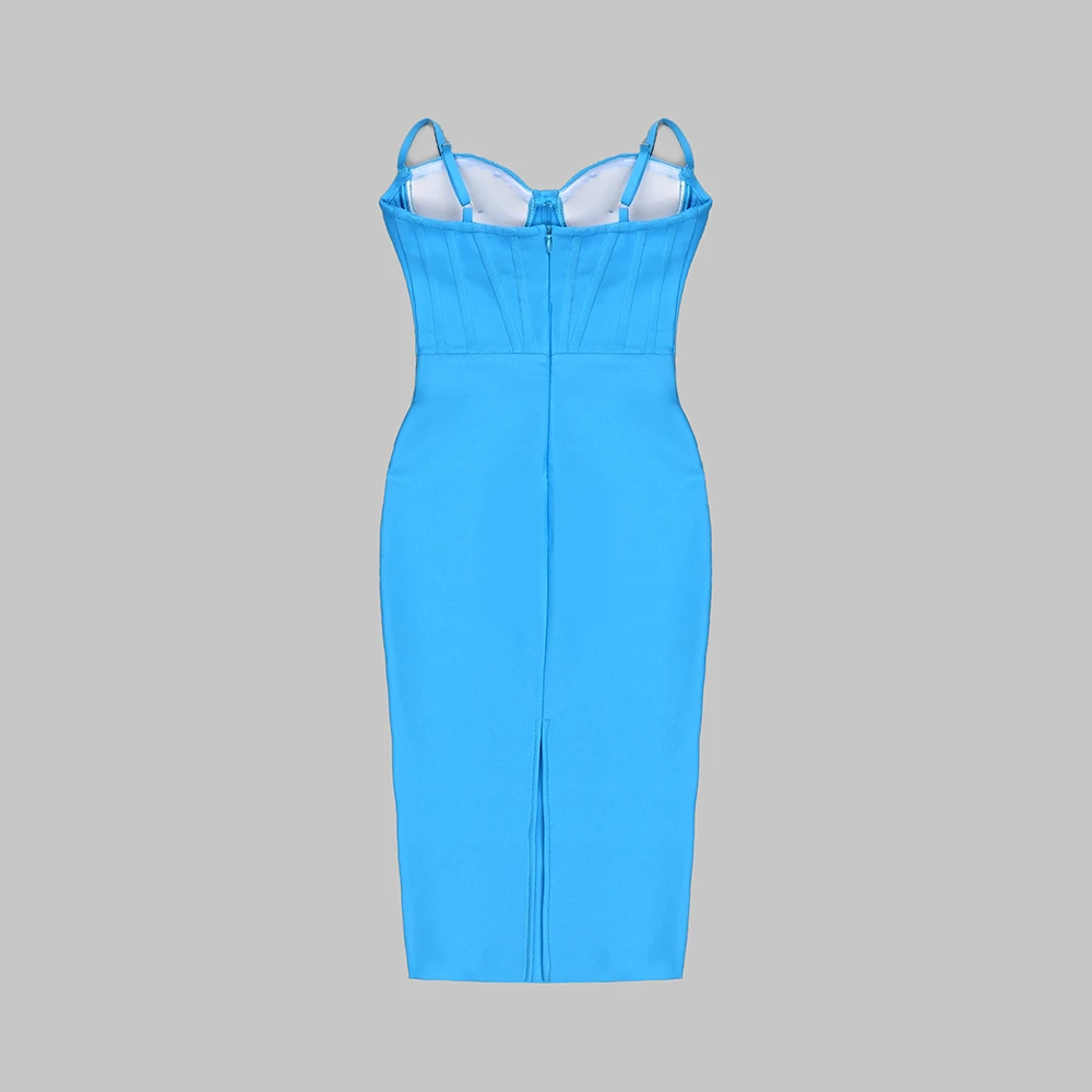 denim bodycon dress Halter Bandage Bodycon Mini Dress Black / S