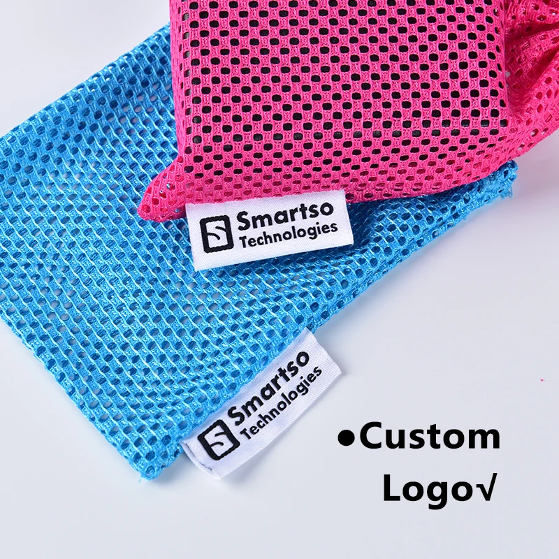 Wholesale Custom Nylon Mesh Bag Foldable Small Zipper Net for Gift Packaging Drawstring Net Packing Mesh Bags