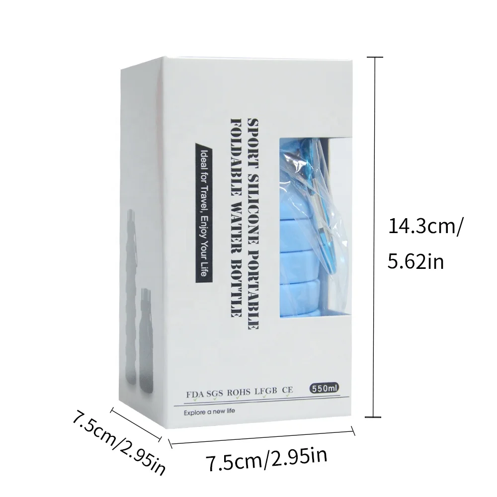 Лидер продаж, 800 мл, экологически чистые, без BPA, силиконовые складные бутылки для воды, складные спортивные бутылки для воды