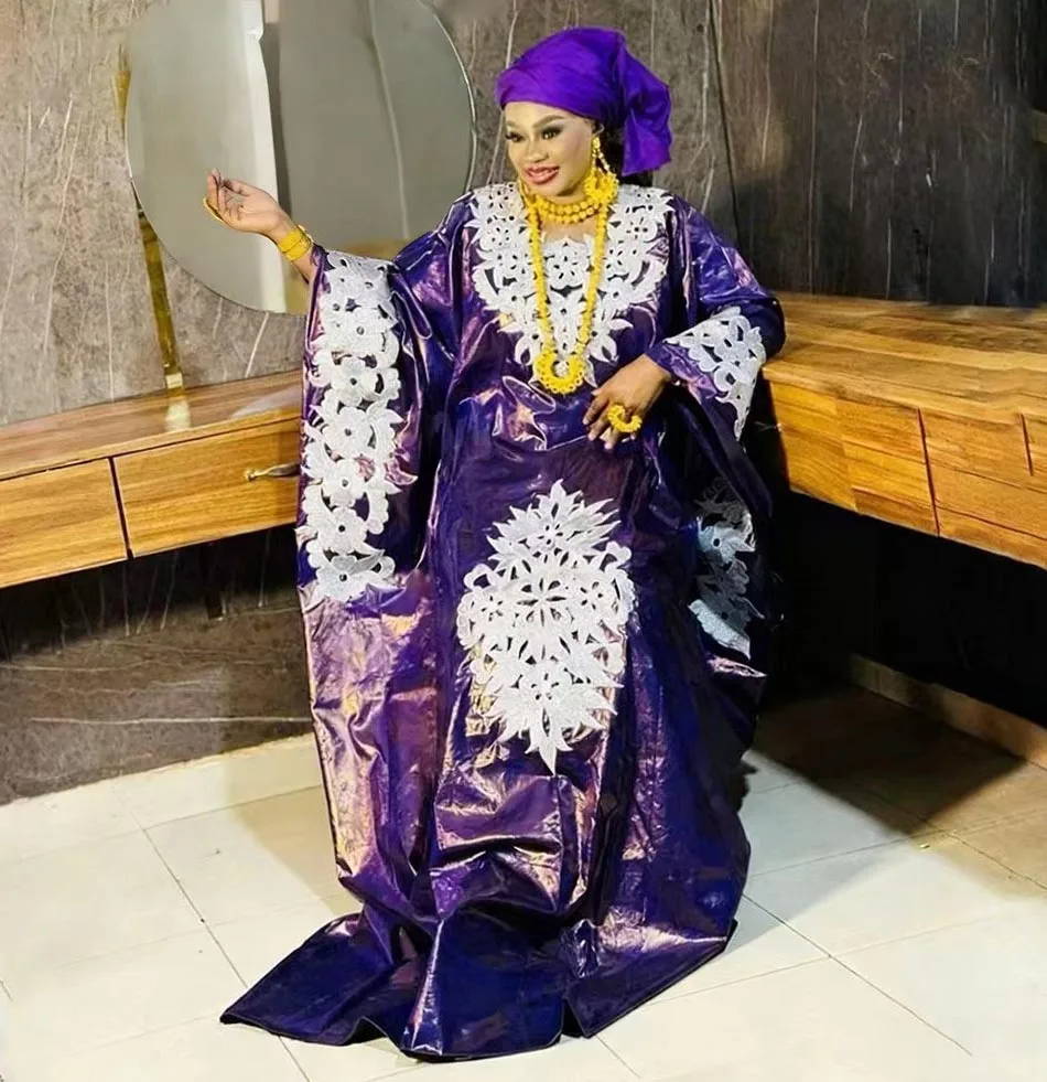 purple and gold african dress Adaobi African print Mikado Boubou dress – shopteda.us