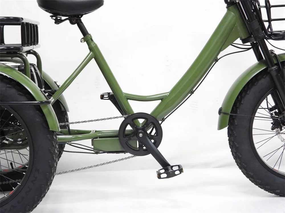 2024 New Electric Trike 3 Wheel Removable Battery Assisted Pedal Lcd