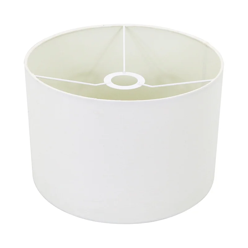 Wholesale Customized Hotel Home Goods White Round Drum Fabric Lampshade