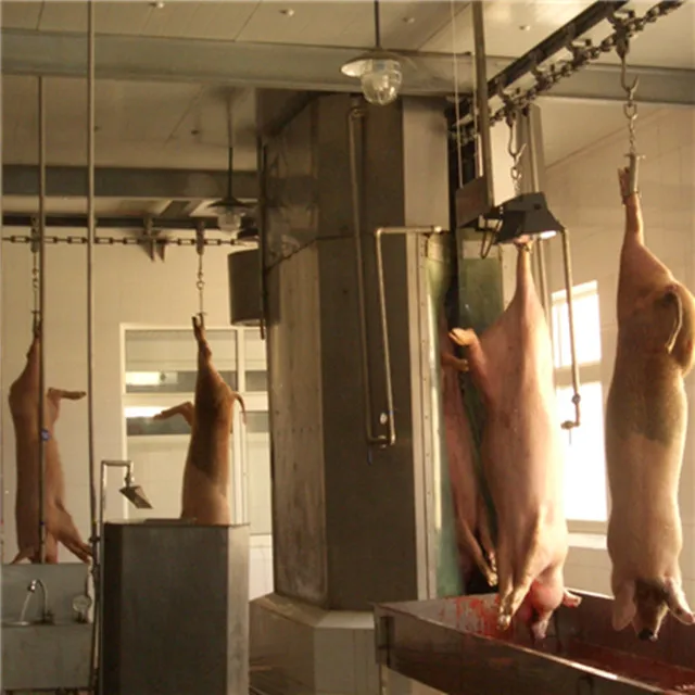 Pig blood collection and slaughtering equipment slaughterhouse production line automatic bloodletting flat conveyor