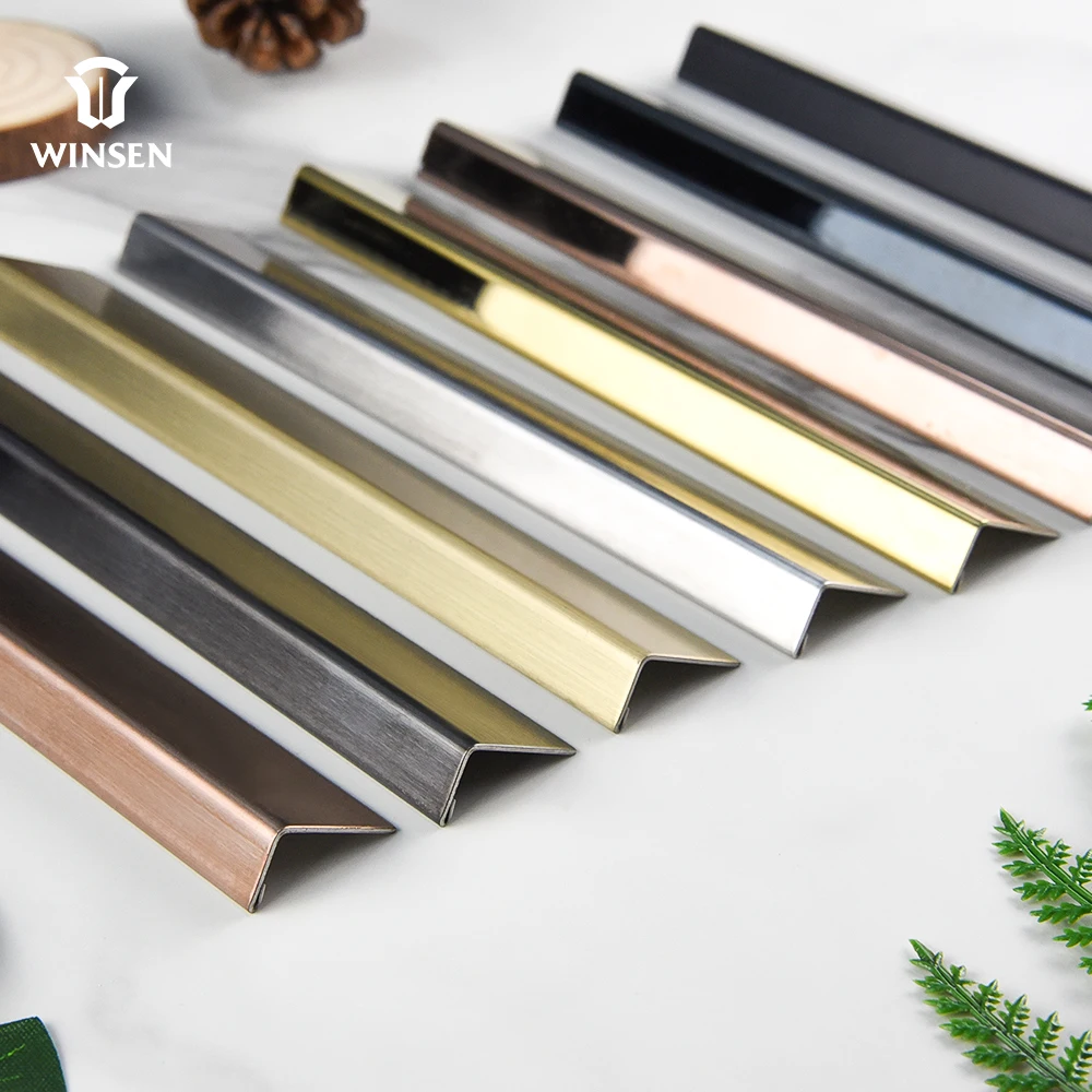 Ceramic Edge Protector Angle Metal Strips Transition Profile Aluminum L Shaped Silver Tile Trim