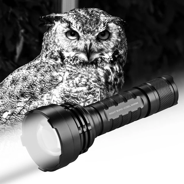 ANEKIM Z Series Zoomable Night Owl IR Illuminator Flashlight, VCSEL with 3 Mode Adjustable Power 850NM Silent Flashlight
