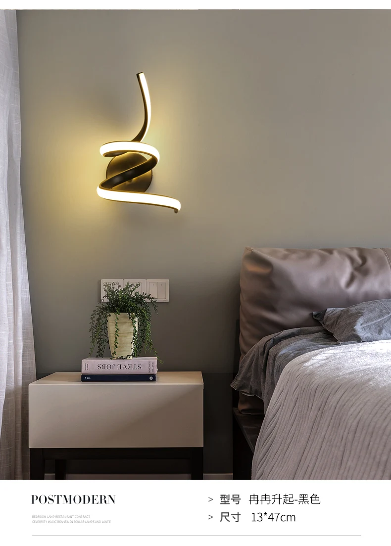 Backdrop Led Lamp Scandinavian Fashion Living Room Backdrop Wall Lamp Versatile Bedroom ...