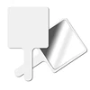 white hand held mirror