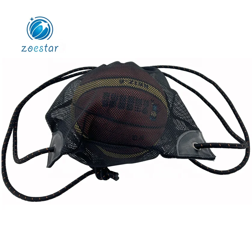 High Quality Large Capacity Sport Equipment Nylon Mesh Drawstring Basketball Backpack Storage Bag details