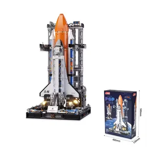 EPT Educational Toy Space Series Building Block Set Large Size Block Set Space Shuttle Electric Building Block Set with Light