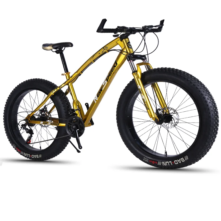 Hot Sale Fra Kina 26-Tommer 4.0 Fat Tire Suspension Mountainbike I Sort Hvid Rød Gul 27-Speed ​​Til Sand Og Sne