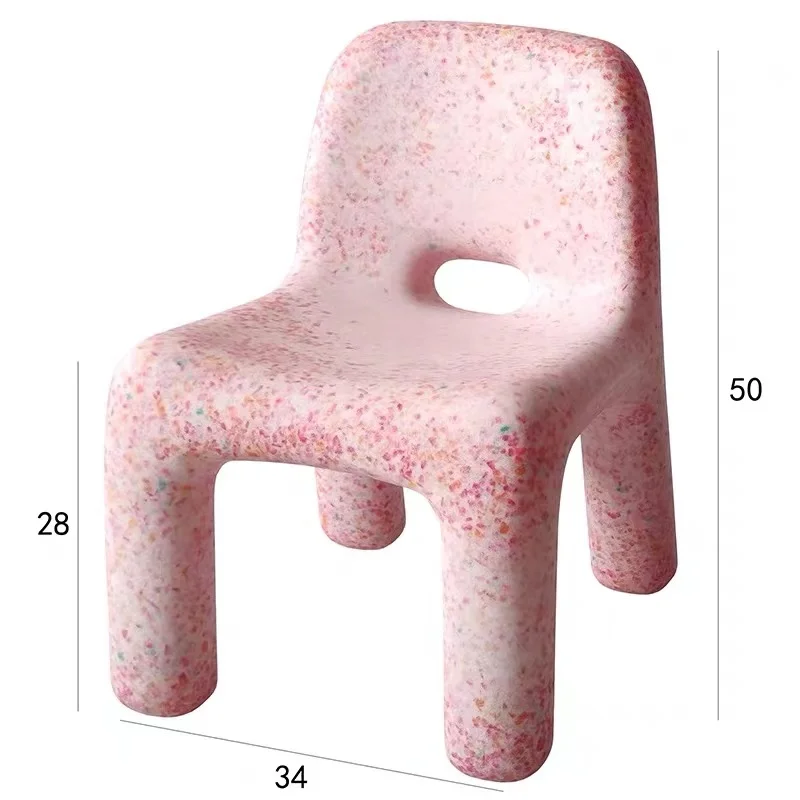 Modern Pink Multifunctional Plastic Lounge Chair for Kids for