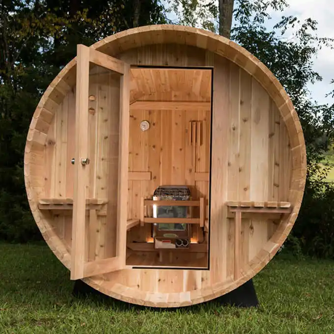 North America Hot Sales Red Cedar Wood Steam Barrel Outdoor Sauna - Buy  America Barrel Sauna,Wood Steam Barrel Sauna Room,Outdoor Sauna Product on  