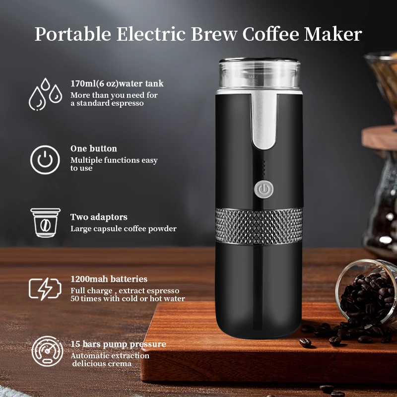 2 In 1 K Cup Mini 2in1 Espresso Maker Portable 12v Expresso Machine