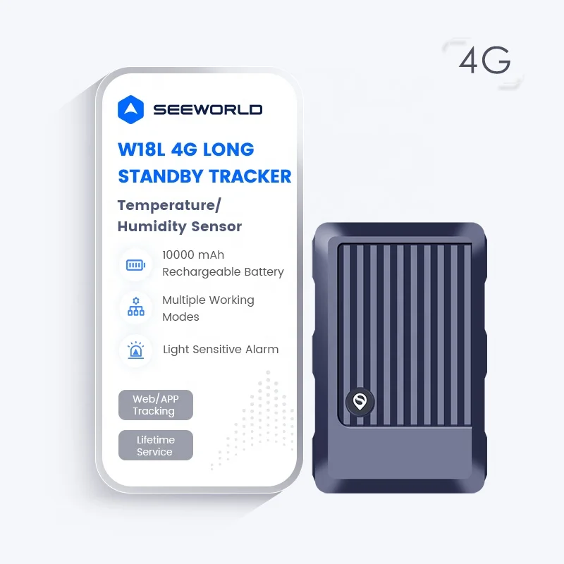 2025 New Locator with Humidity Sensor Cold Chain IoT Temperature Monitoring Cargo GPS Tracker 10000mAh Big Battery