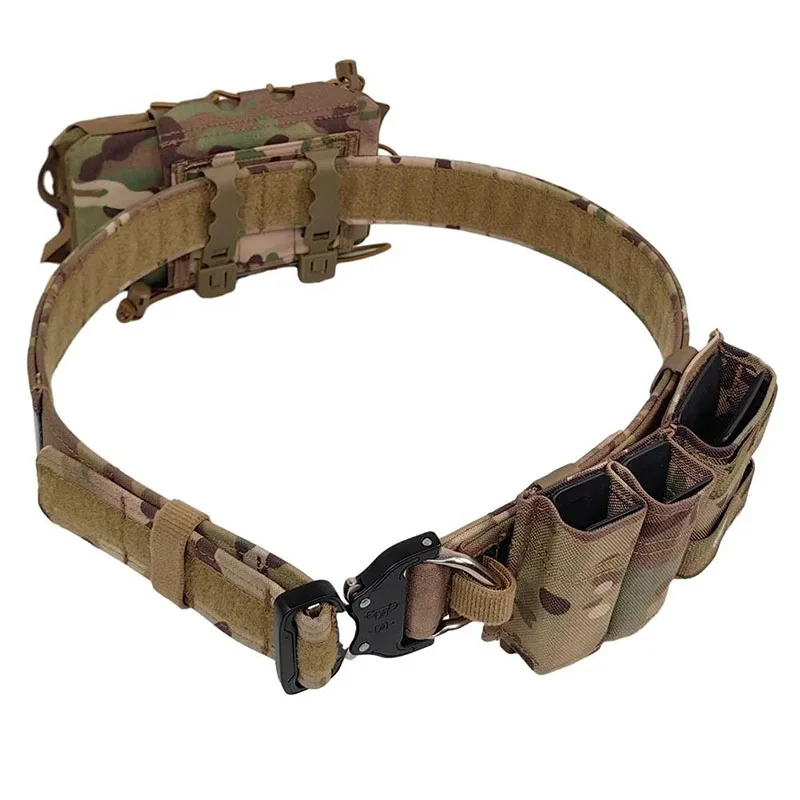 High Quality Durable Multifunctional Modular Equipment Outdoor Sport Enthusiasts Tactical Belt Hunting Belt with Medical Pouch