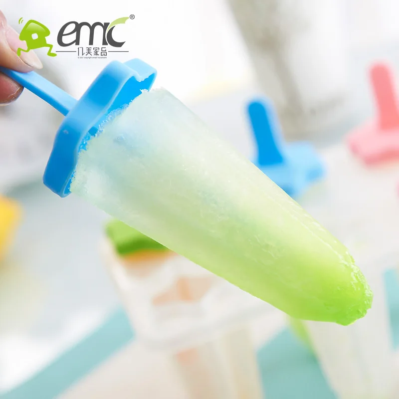 Reusable Plastic 6-Cell DIY Summer Dessert Ice Cream Popsicle Mold Set Ice Lolly Maker