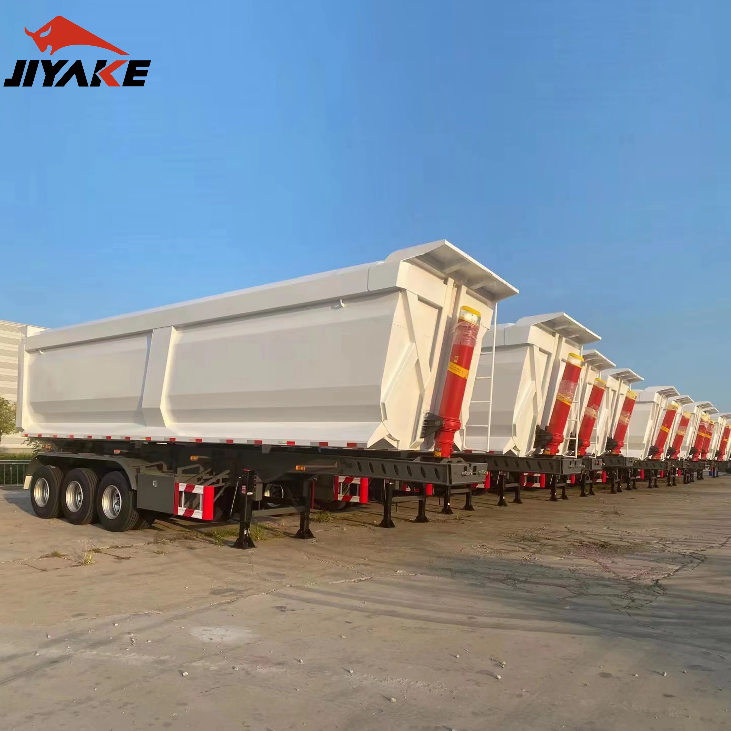 3 Axles U Shape Tipper Capacity Dump Box 60 Tons Dump Semi Trailer Van ...