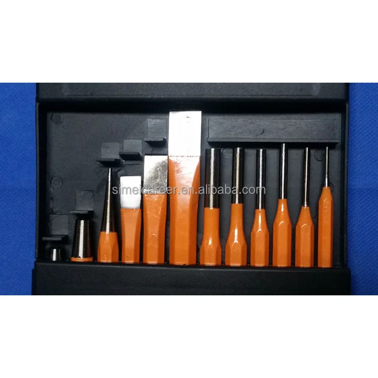 Professional 12pc Jumbo Craft Punch And Chisel Set In A Plastic Case