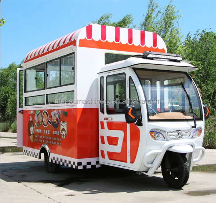 Fast Food Rides Multi Function Low-Cost Pizza Food Cart Tricycle for Fast Food Vending ...