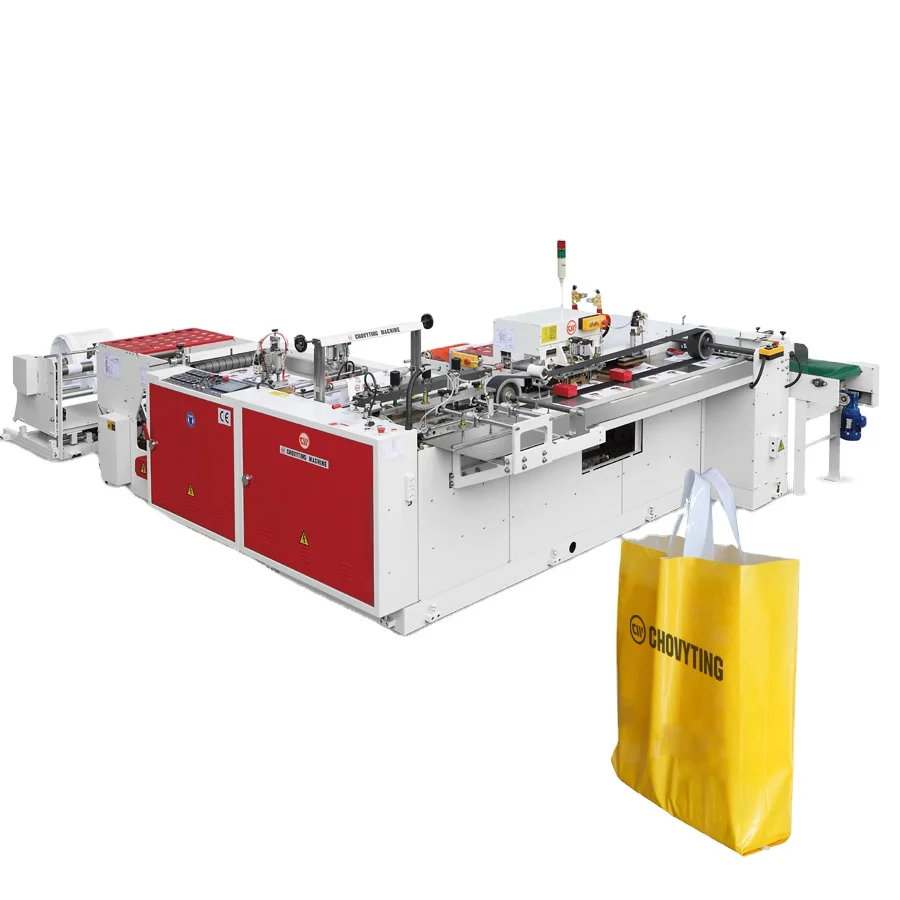 Factor Price Automatic Bottom Weld Soft Loop Handle Clothing Packaging Plastic Bag Making Machine for Shopping Bag