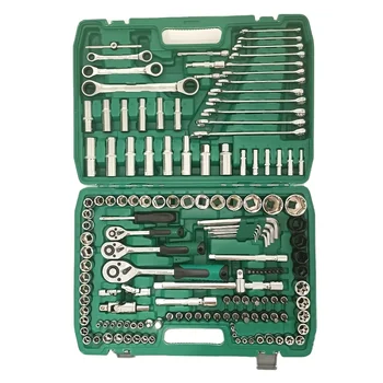 Professional Mechanic Complete Tool Box Kit OEM Customizable Automotive Hardware Including Ratchet Sockets Hand Tools Car Spark
