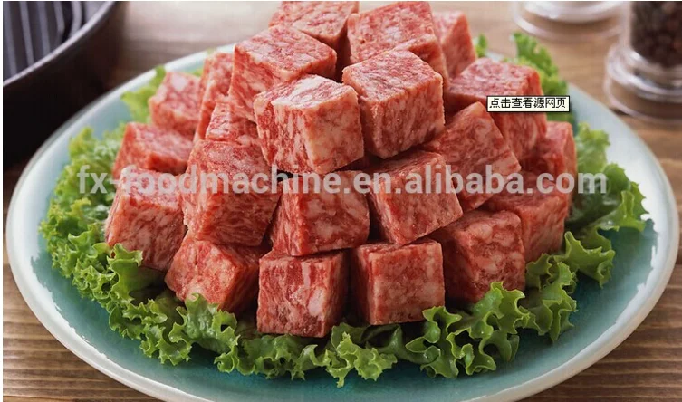 Fx-300 Stainless Steel Frozen Meat Cube Dicer Beef Pork Mutton Dicing  Machine