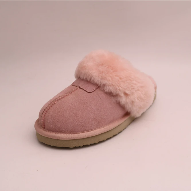 Зимние Симпатичные домашние зимние тапочки из натуральной шерсти на каблуке шерстяная обувь для улицы