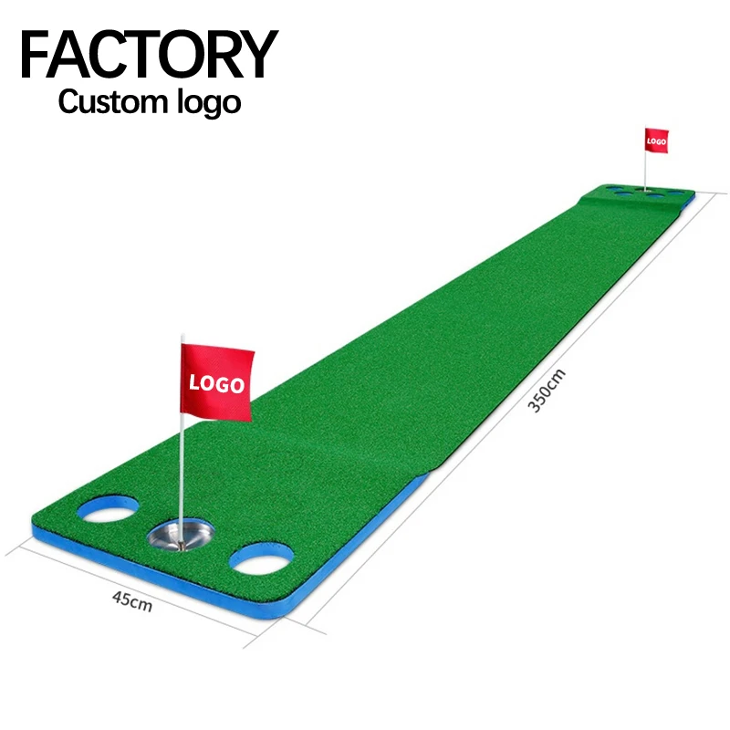 GL022 Two-Way 12 Holes Portable Mini Golf Courses High Quality Artificial Turf Putting Green for Training