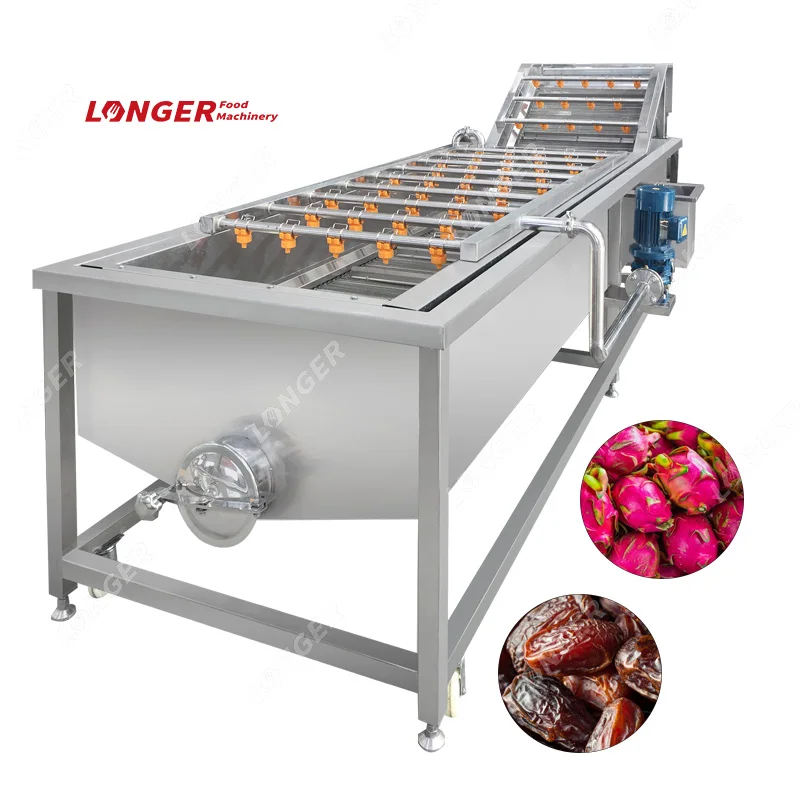 Industrial Rambutan Washing Sorting Drying Machine Clean Date Wash and Dry Production Line