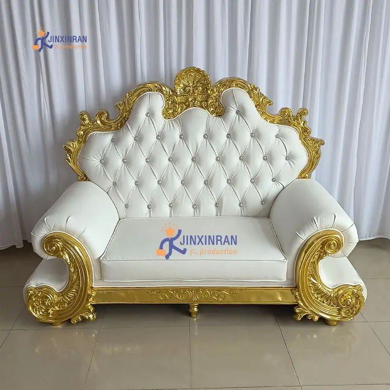Royal Luxury Loveseat Throne Chairs Wedding White Modern Bride And