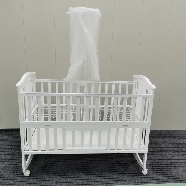 Wholesale Baby Bed High Quality New Design Safe Wood Kids Swing Baby Bed New Design Solid Wood Design Baby Crib