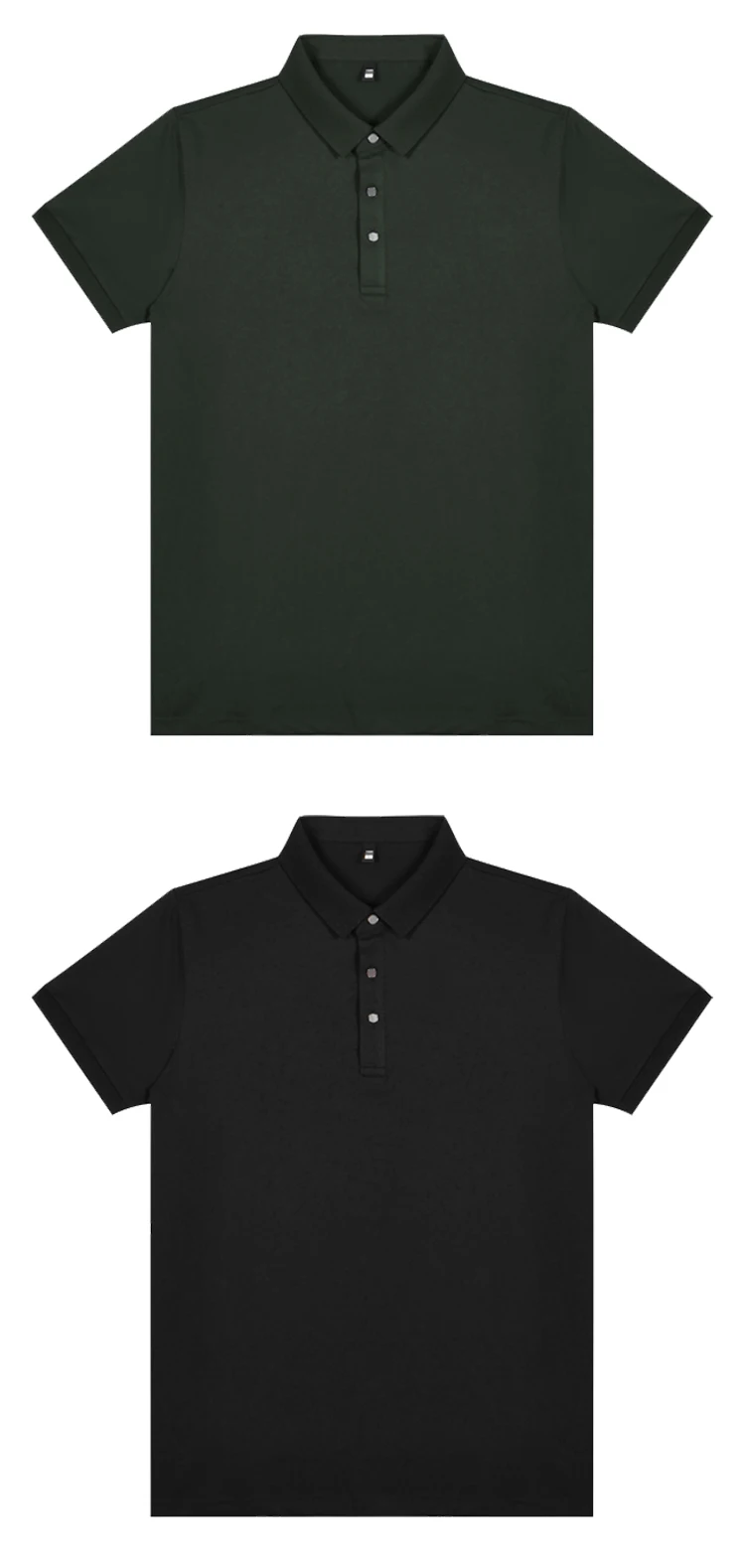 Custom Logo Polo Shirts Sleeved Knitted Fabric Regular Fit Polo t-shirt for Men Navy Blue Black Colo