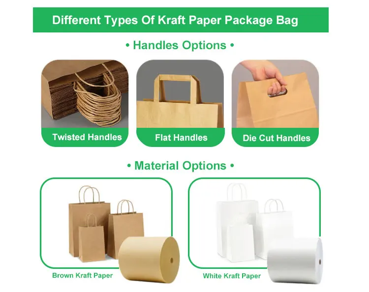 Customized restaurant take away bags White Flat Handle Take Away Fast Food Packaging Kraft Paper Bag supplier