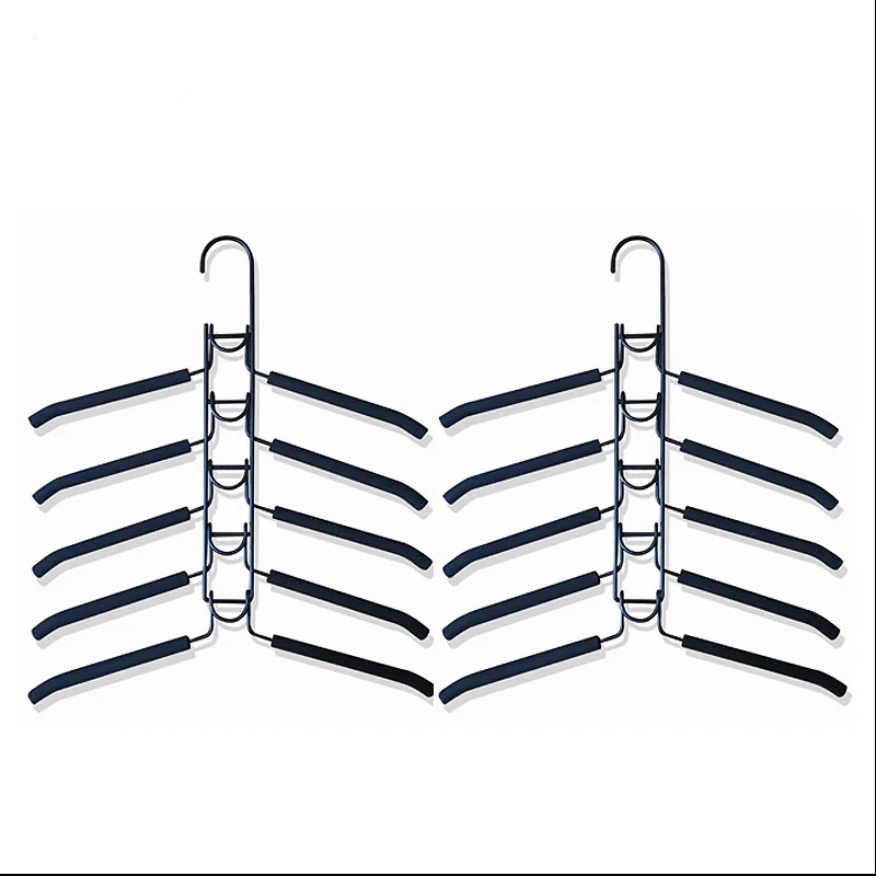 Five Layers Hangers Metal Bedroom Wardrobe Multifunctional Storage Hangers for Clothing Store Hangers