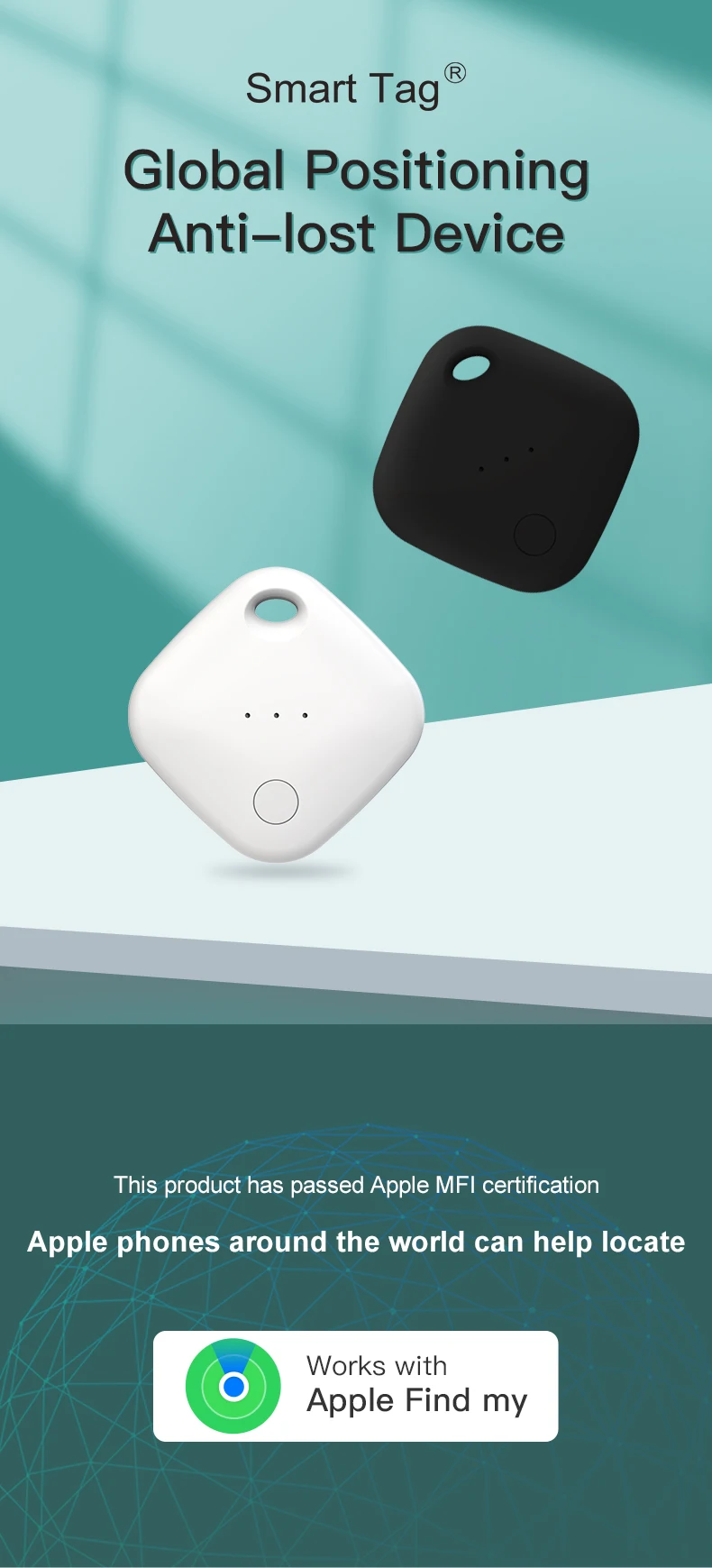 Dropshipping Products 2023 Mfi Original Air Tag Smart Pet Mini Gps