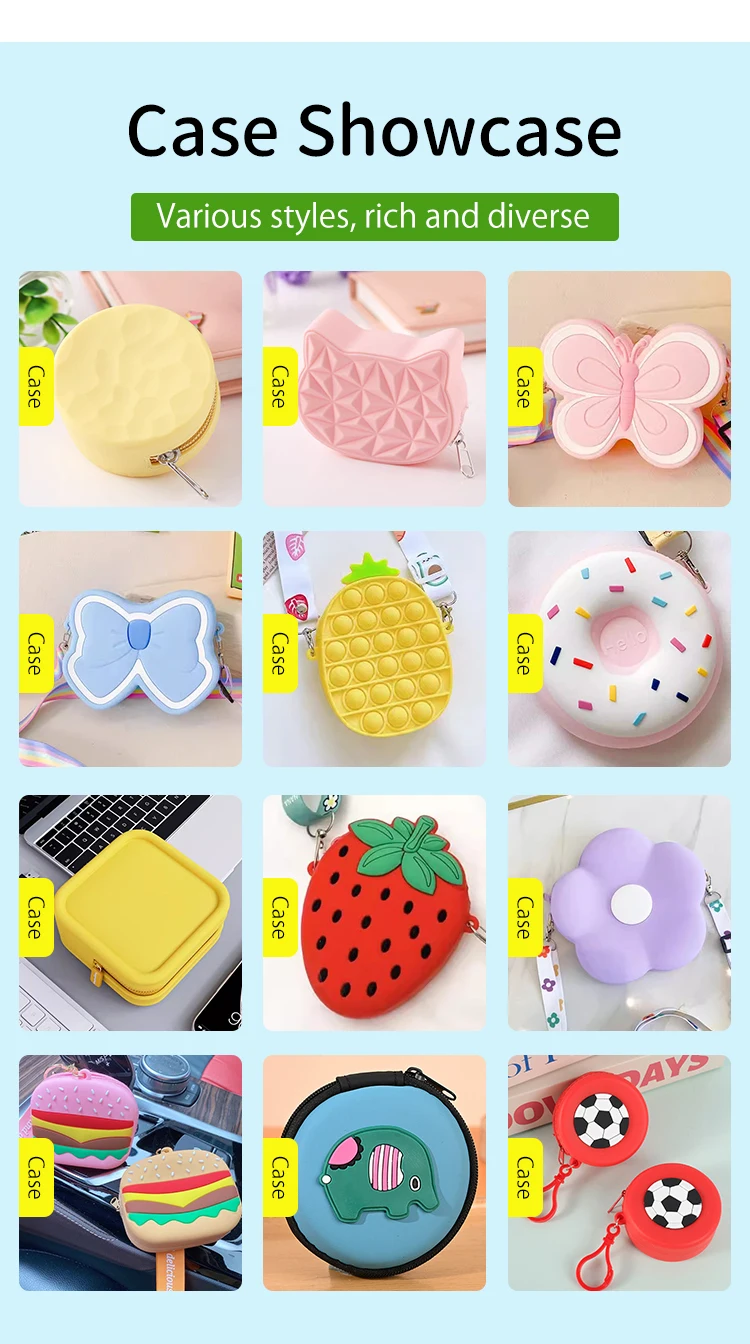 product custom cute silicone coin purse pvc cartoon lipstick storage wallet with zipper small coin purse backpack bag pendant decoration525-62