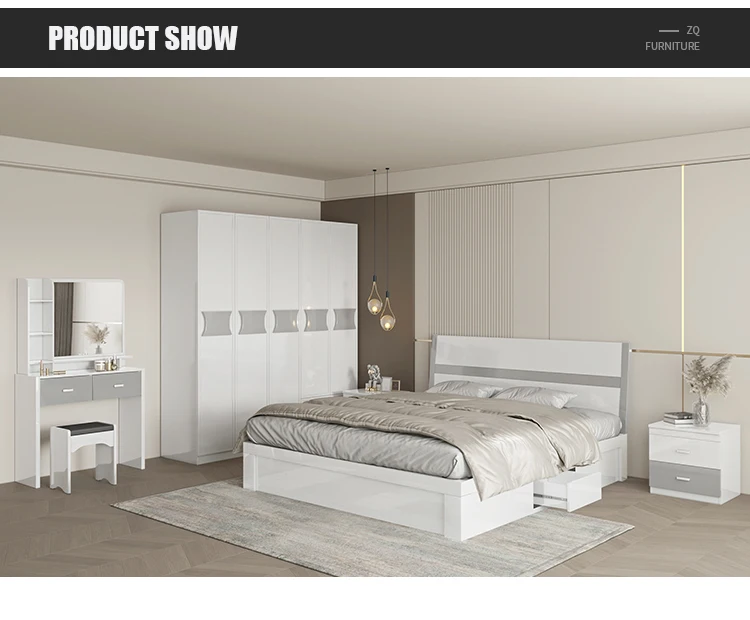 New King Size Modern Bedroom Set Furniture Full Simple Bedroom