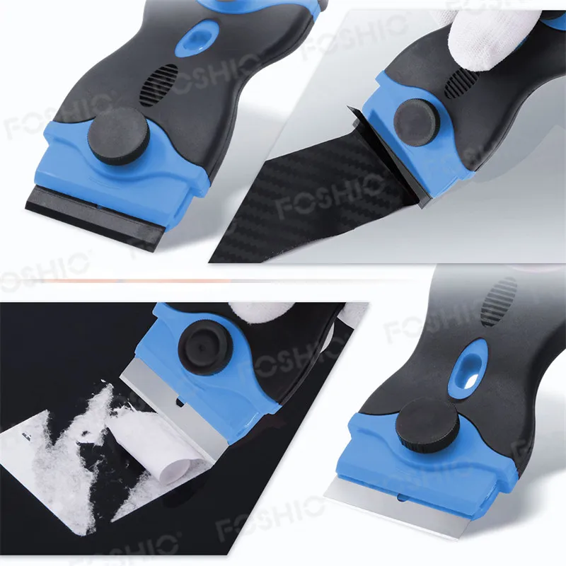 Foshio Design Double Side Plastic Razor Blade Car Window Glass Cleaning