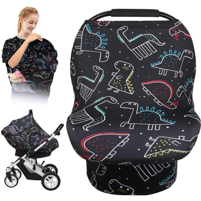 For Baby Echarpe De Portage Bebe Breastfeeding Scarf, Car Seat Covers For Babies Infant Carseat Canopy, Stretchy Soft Breathable Multi-Use Cover Ups For Stroller High Nursing Cover - View #6