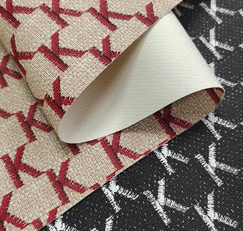 Soft Comfortable Fine Effect Vinyl Shiny Leather Designer Leather Fabric High Quality Faux Custom Leather Fabric