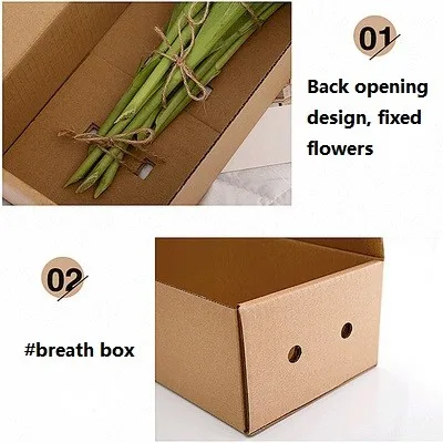 高品質段ボール長方形段ボール箱花包装紙箱| Alibaba.com