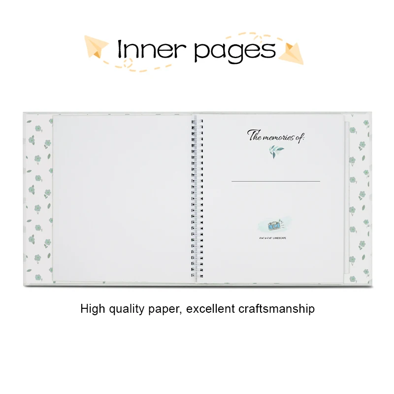 2025 Custom Cover Baby Footprint Milestone Album Journal Custom First Year Baby Memory Book with Box Stickers