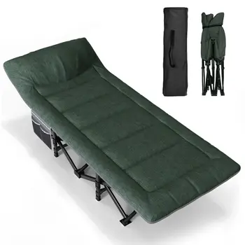 Outdoor Portable Folding Strong and Light Weighted Metal Camping Beds with Soft and Comfortable Mattress