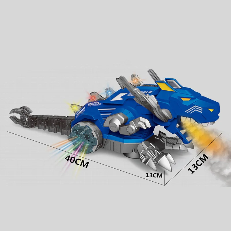 Dinosaurs World Electric Walking Movement Sound Light Water Spray Mechanical Dinosaur Toys for Boy and Girl