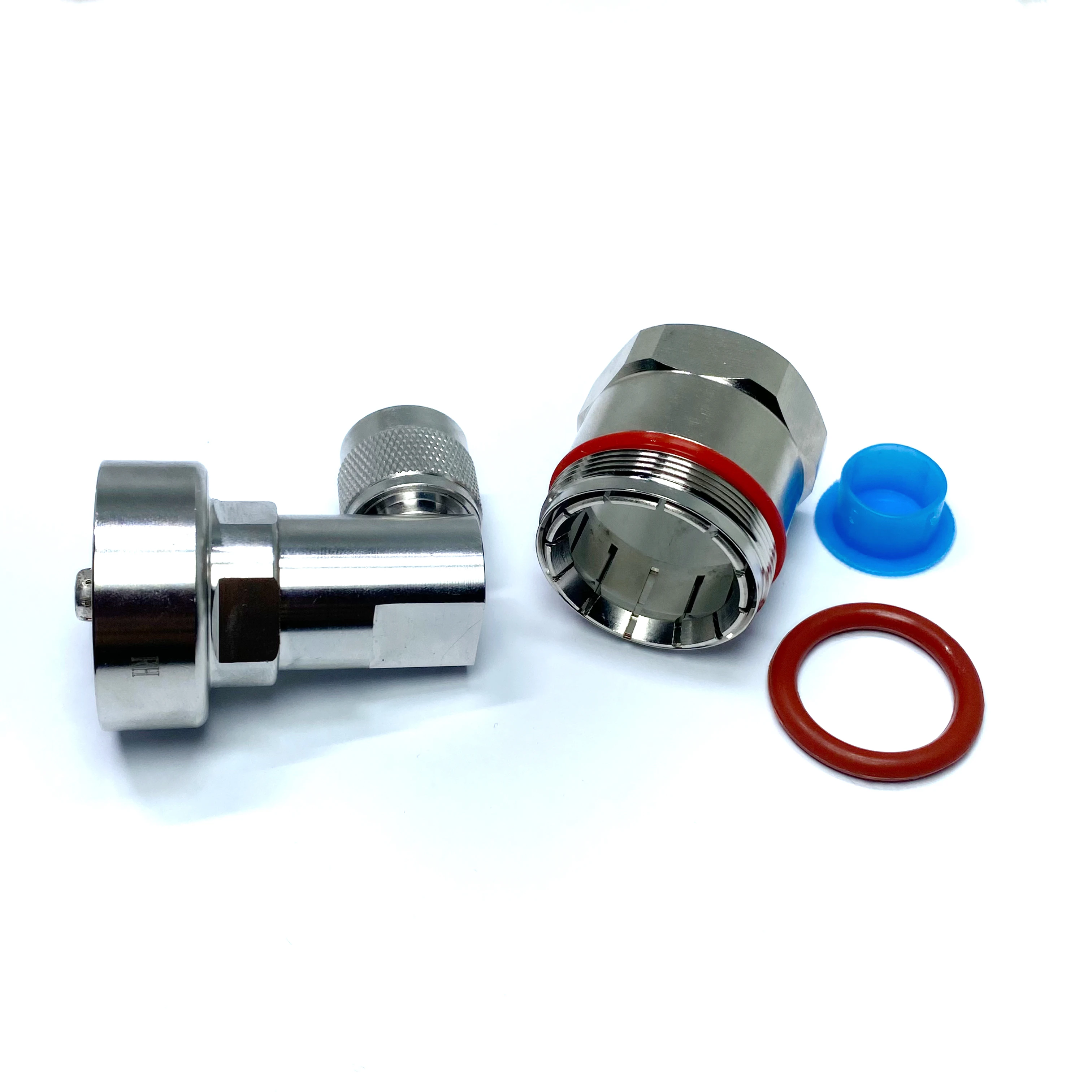 GOOD VSWR Elbow RF N Male Plug Right Angle R/A RF Coaxial Connector Clamp Type For 7/8 inch AVA5-50 LDF5-50A Feeder Cable supplier