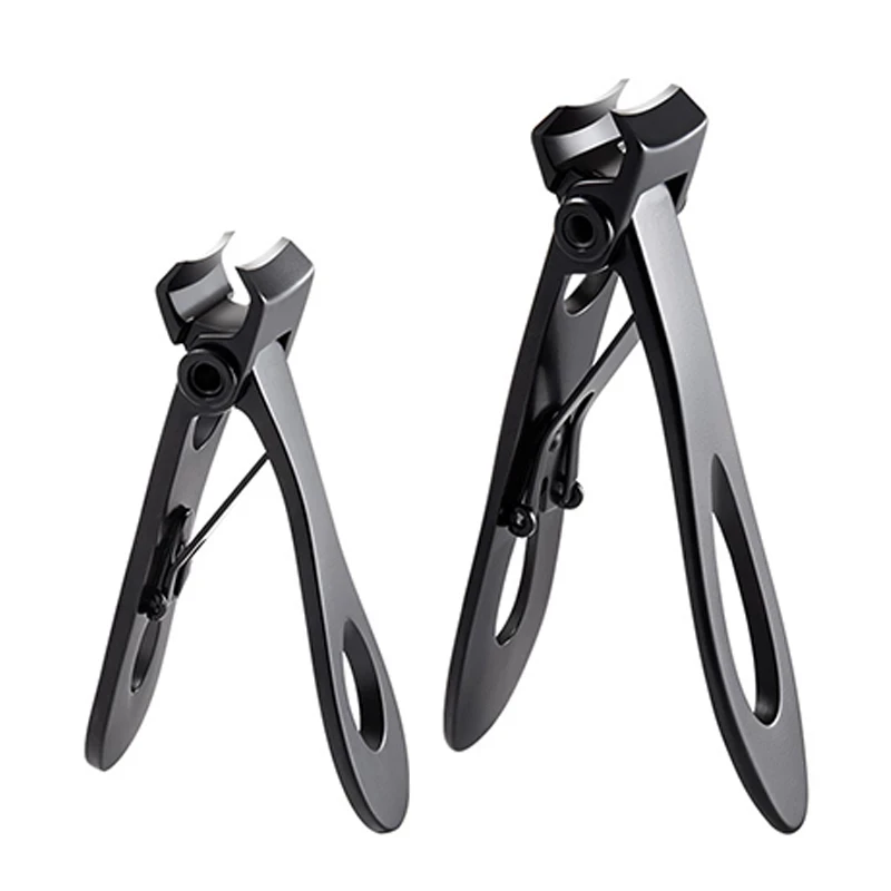 K143  8 Pcs Set Nail Clipper Trimmer Black Stainless Steel Nail Cutter Files Ear Pick Nail Scissors Tools Manicure Pedicure Set
