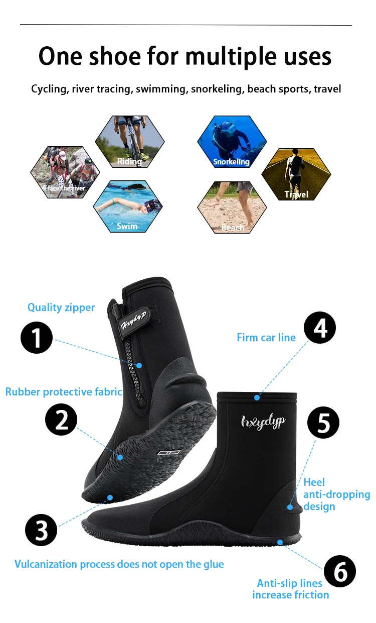 Thick Sole Product Neoprene Dive Boots Wetsuit Shoe Logo Buy Wetsuit