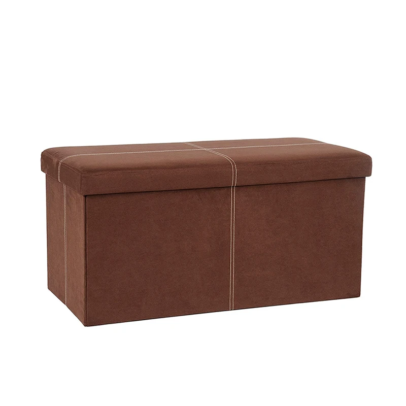 Customized Popular Long Bench Button Design Colourful Folding Storage Sleeper Ottoman Bench