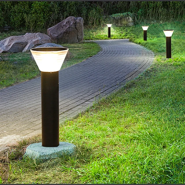 Solar Bollard Light  Garden Villa Lawn Light Outdoor Waterproof Led Electric Garden Light